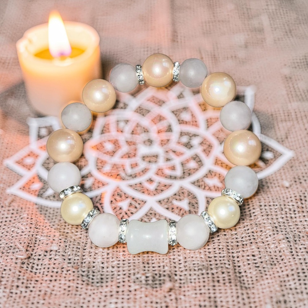 12mm 🔥 Pink Pearl Shell Bracelet 💕